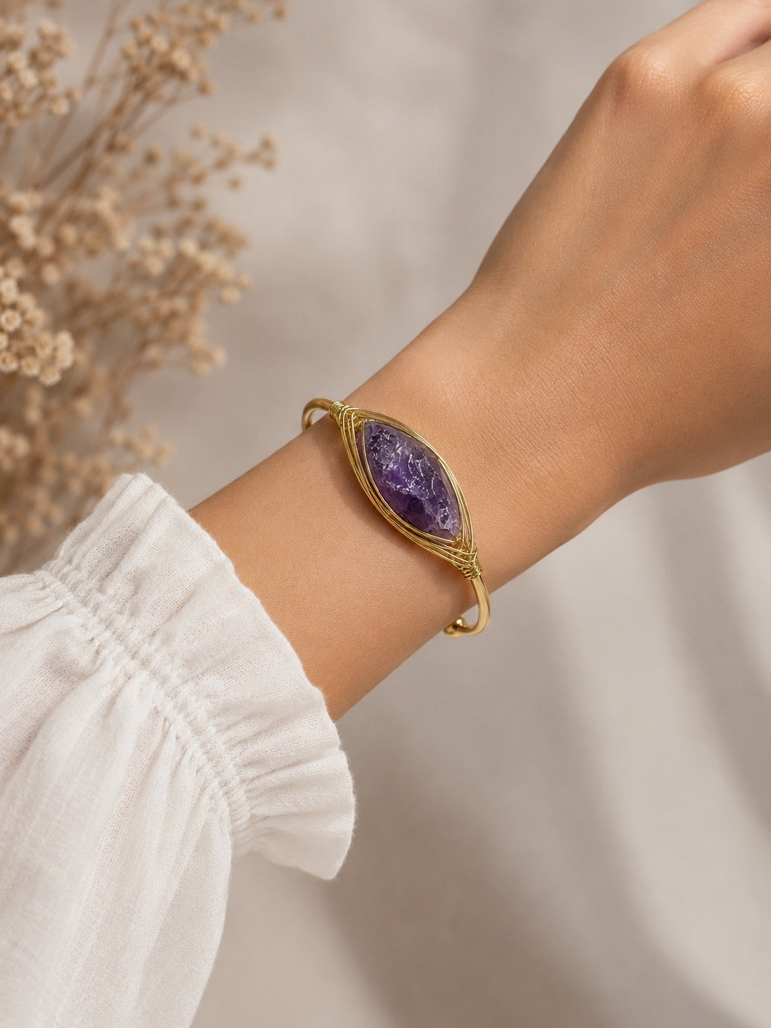 PULSERA RIGIDA PIEDRA NATURAL
