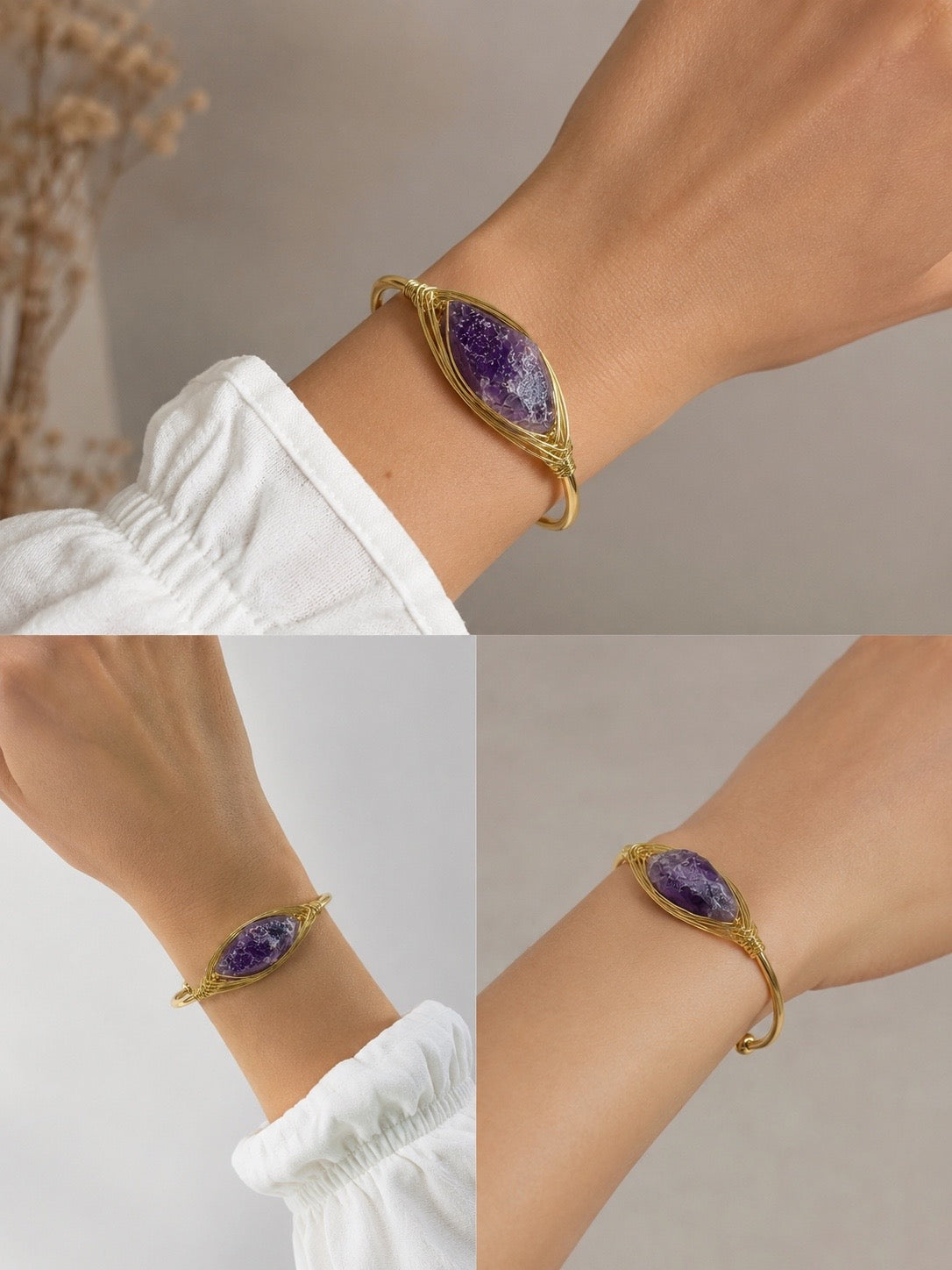 PULSERA RIGIDA PIEDRA NATURAL