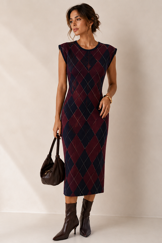 VESTIDO MIDI ROMBOS SOFIA