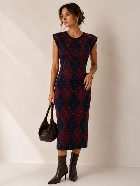 VESTIDO MIDI ROMBOS SOFIA