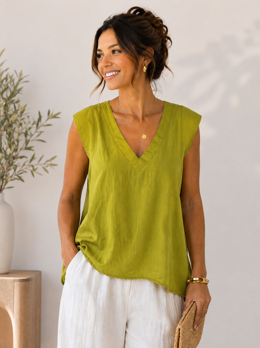 BLUSA RIBETE SATEN