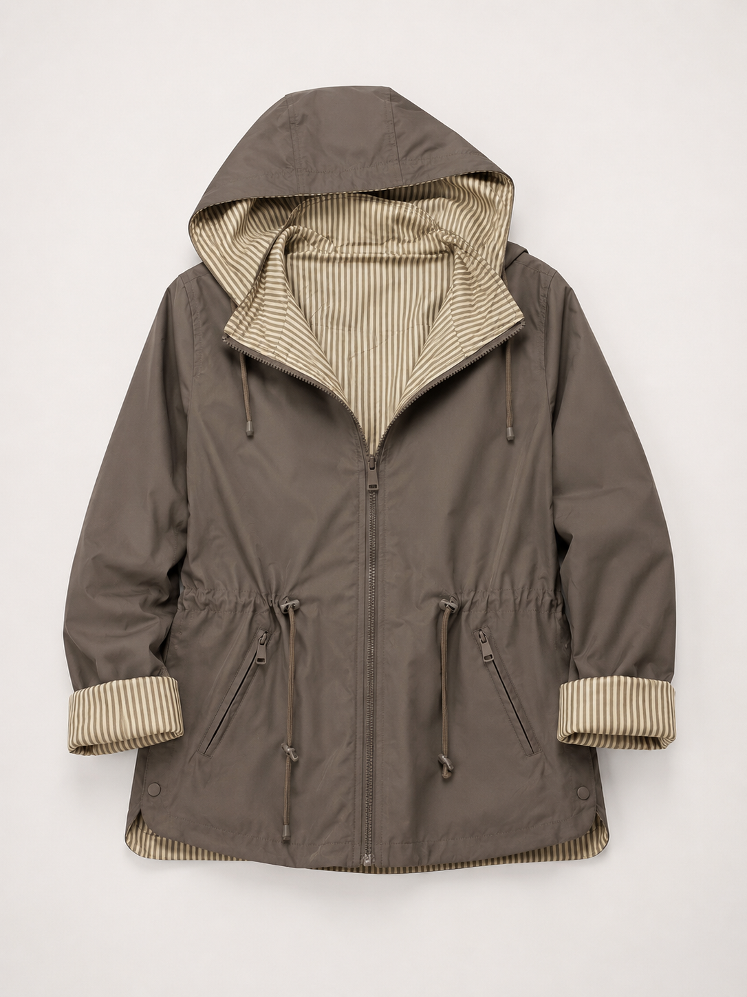 CHAQUETA CORTA VIENTOS REVERSIBLE RAYAS