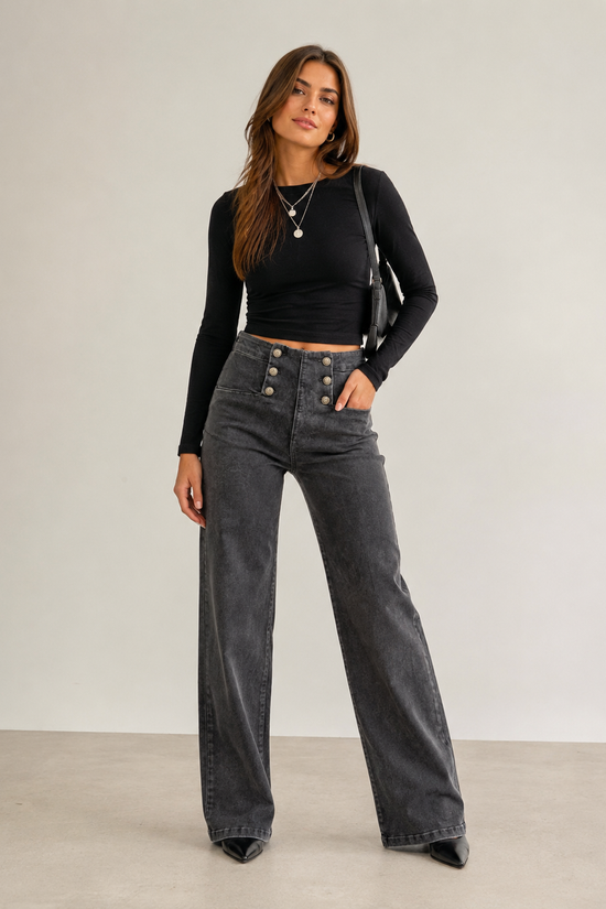 PANTALON VAQUERO BOTONES CLOE
