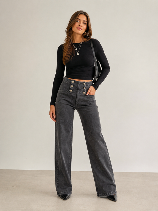 PANTALON VAQUERO BOTONES CLOE
