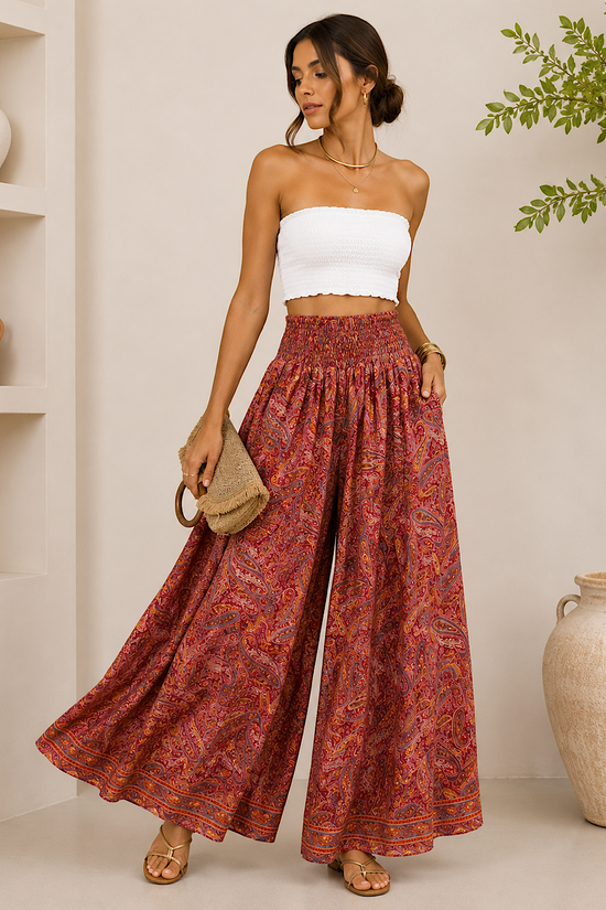 PANTALON SEDA ESTAMAPADO