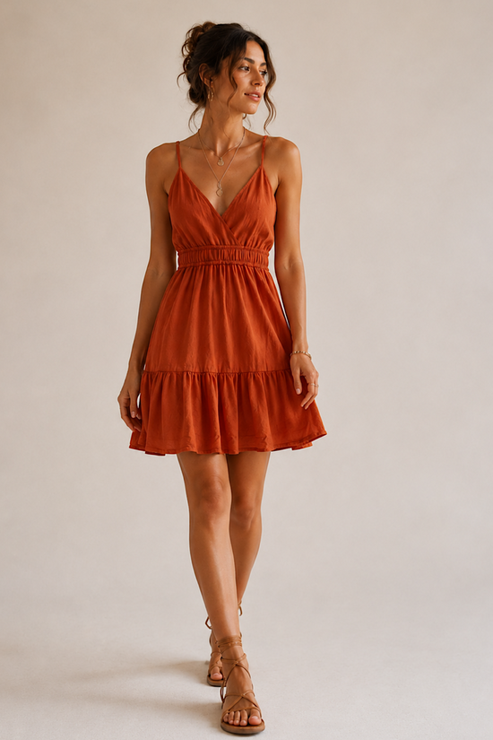 VESTIDO CORTO VOLANTES SINDY