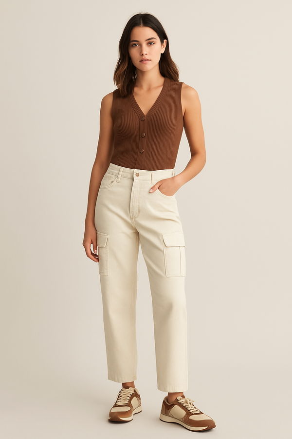 PANTALON VAQUERO CARGO JADE