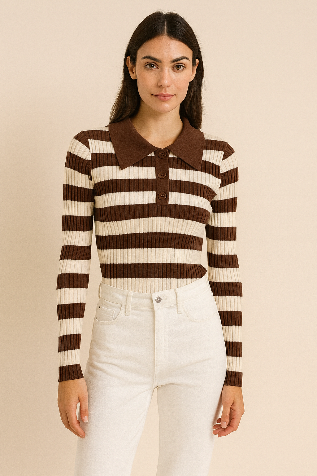 JERSEY CUELLO CAMISA RAYAS