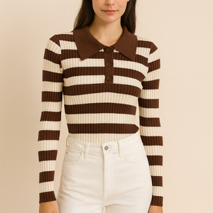 JERSEY CUELLO CAMISA RAYAS