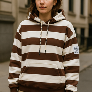 SUDADERA RAYAS CAPUCHA