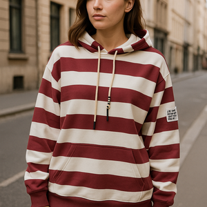 SUDADERA RAYAS CAPUCHA
