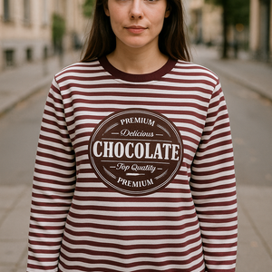 SUDADERA RAYAS CHOCOLATE
