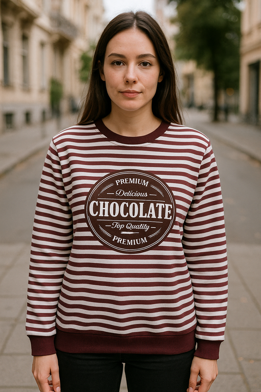 SUDADERA RAYAS CHOCOLATE