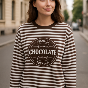 SUDADERA RAYAS CHOCOLATE