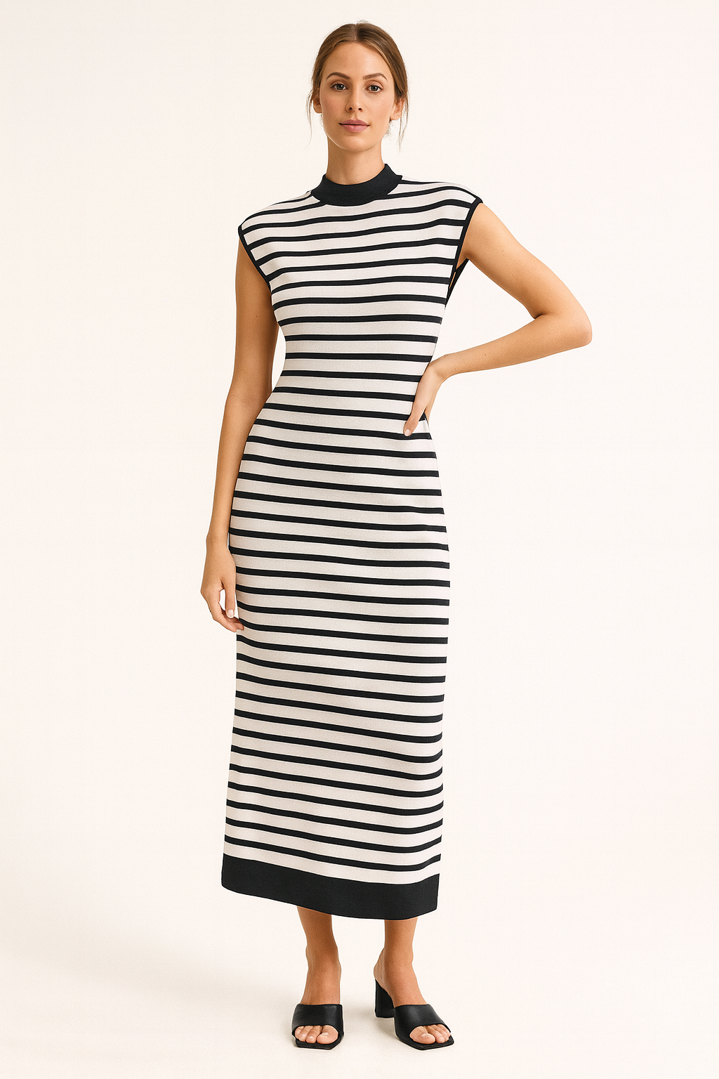 VESTIDO RAYAS MIDI
