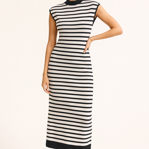 VESTIDO RAYAS MIDI