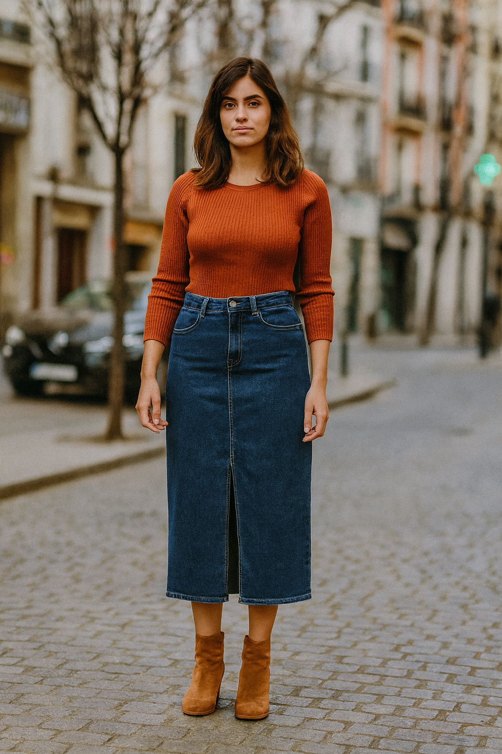 FALDA VAQUERA MIDI AMALIA