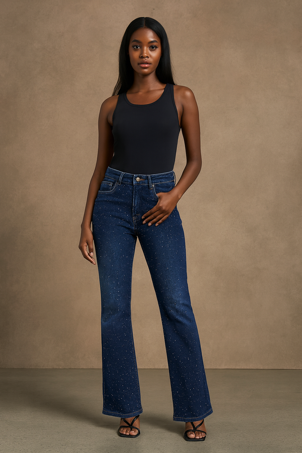 PANTALON VAQUERO CRISTALES MELISA