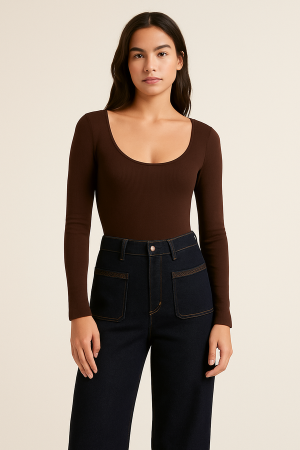 PANTALON VAQUERO WIDE LEG RIBETE