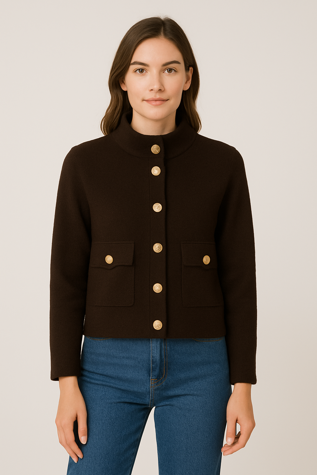 REBECA BOTONES DORADOS