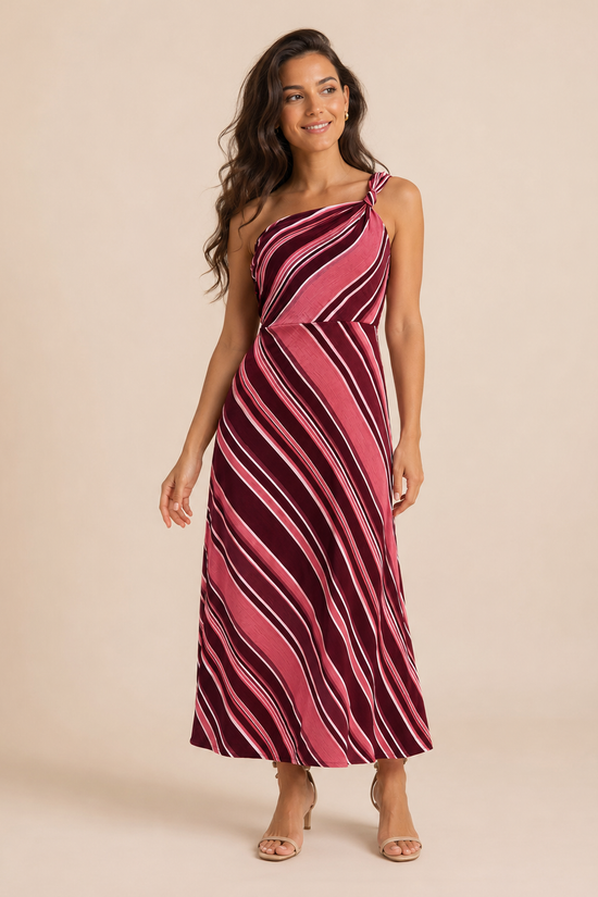 VESTIDO RAYAS MIDI ERICA