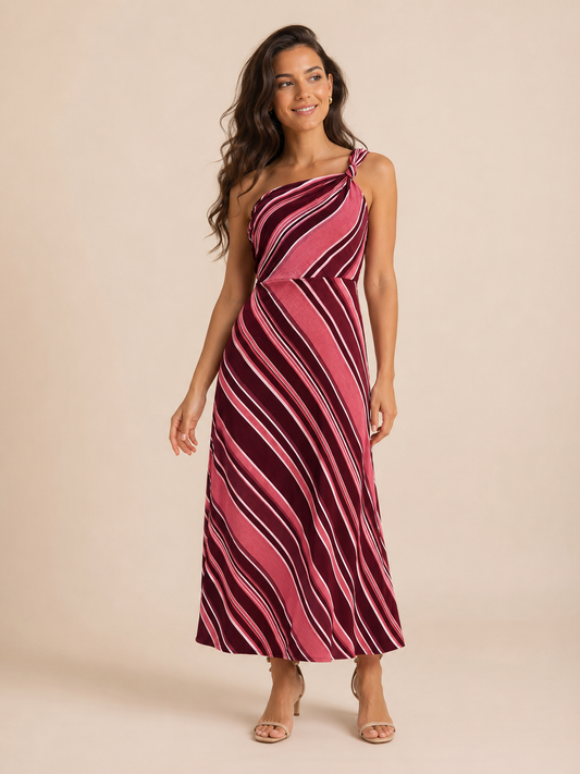VESTIDO RAYAS MIDI ERICA