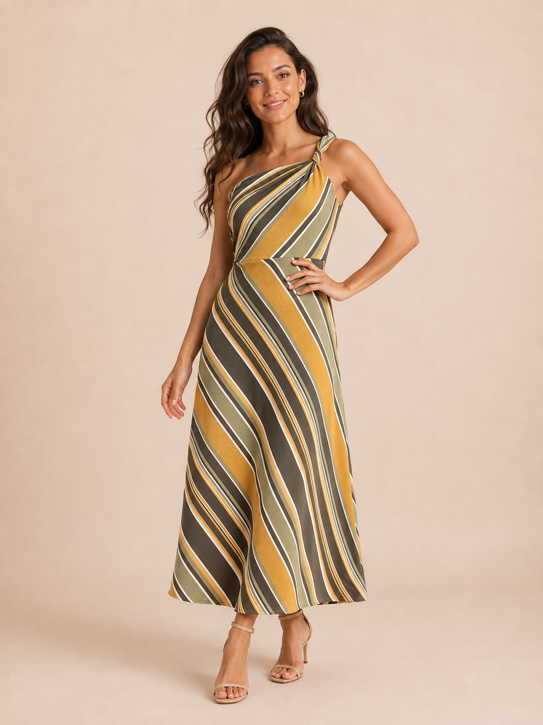VESTIDO RAYAS MIDI ERICA