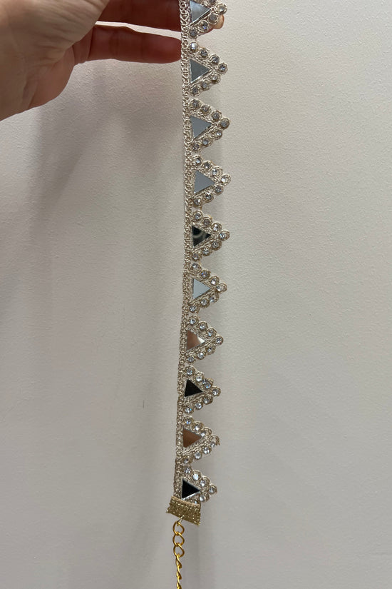 CHOKER ESPEJOS TRIANGULO DORADO