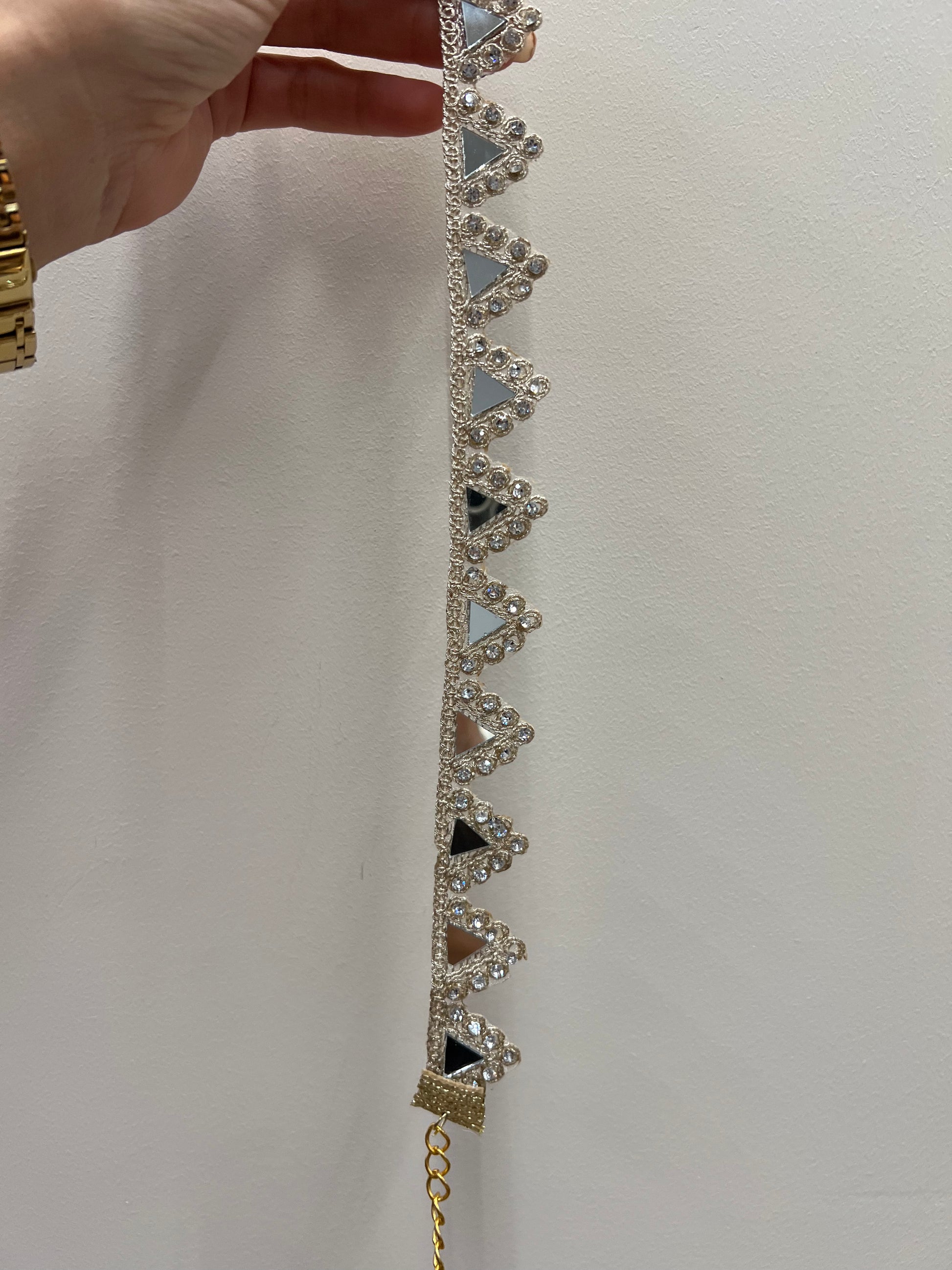 CHOKER ESPEJOS TRIANGULO DORADO