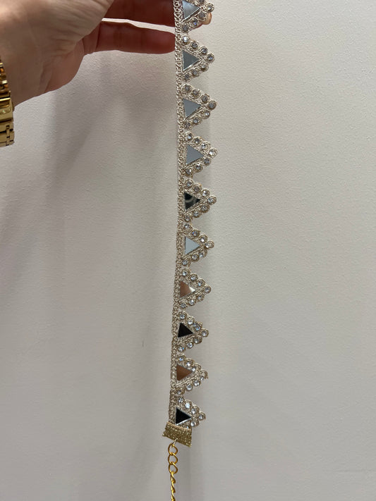 CHOKER ESPEJOS TRIANGULO DORADO