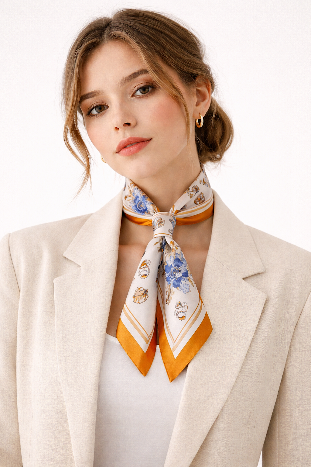 FOULARD IMPRIMÉ POLYNÉSIENNE