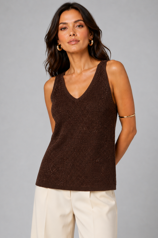 CAMISETA TIRANTE PUNTO STRASS