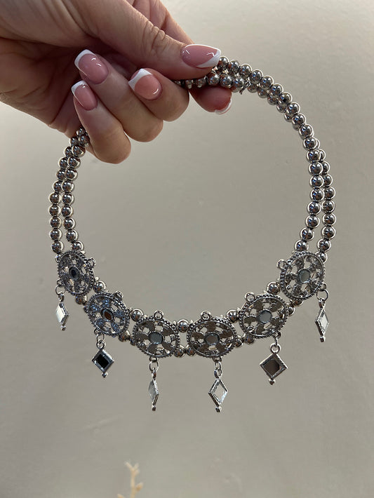 CHOKER ESPEJOS SAMIRA PLATA