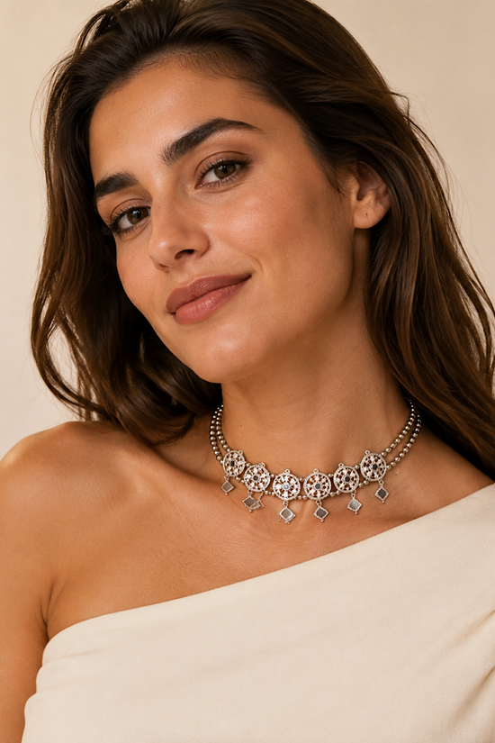 CHOKER ESPEJOS SAMIRA PLATA