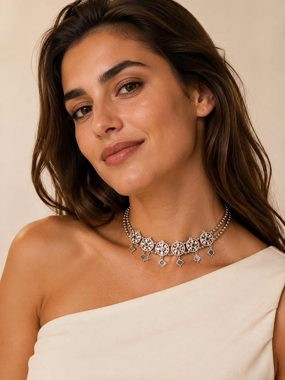 CHOKER ESPEJOS SAMIRA PLATA