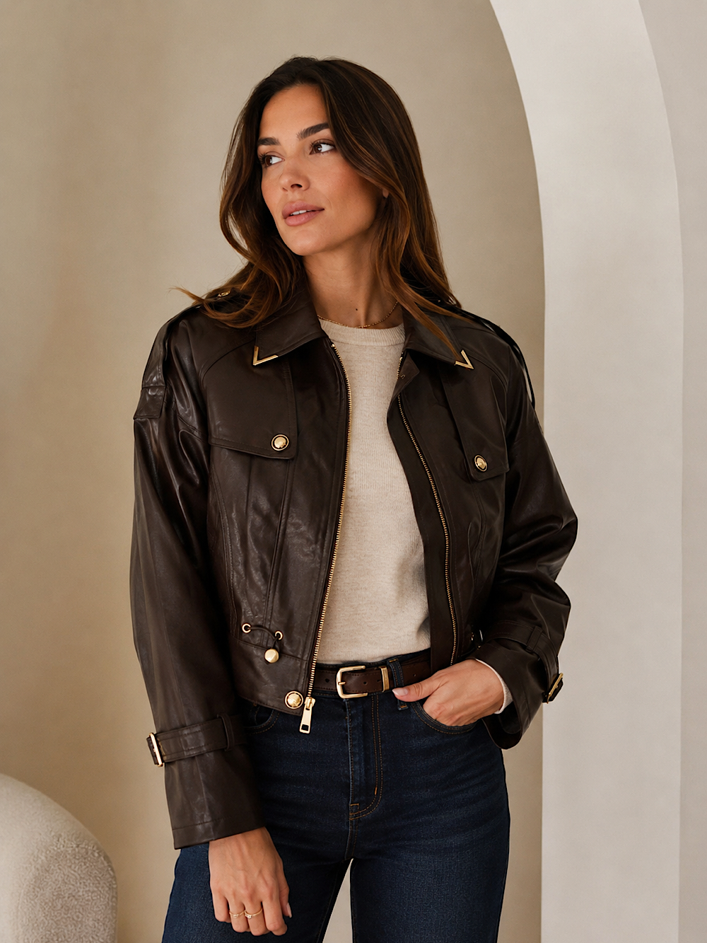 CHAQUETA POLIPIEL ENORA