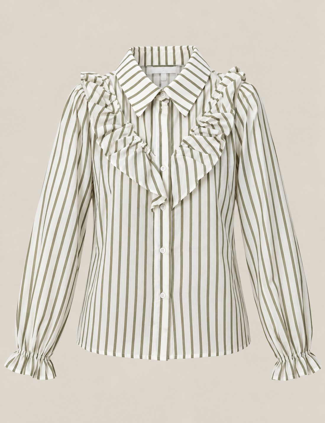 CAMISA RAYAS VOLANTES AURORA