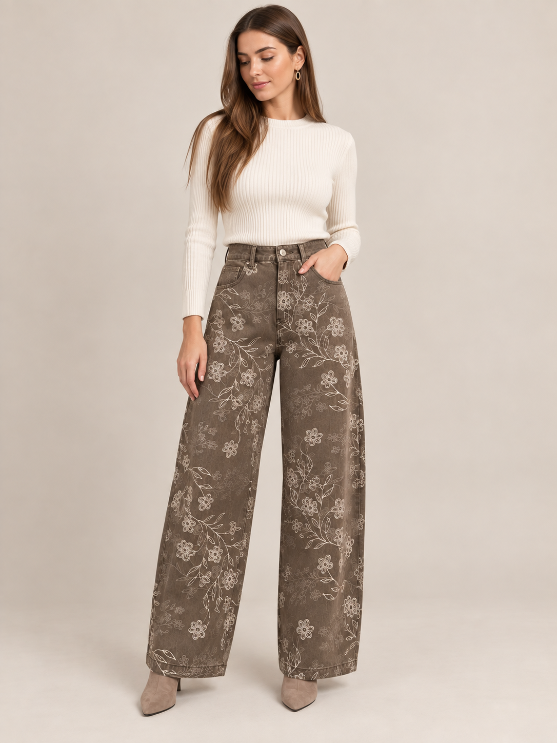 PANTALON VAQUERO FLOWER