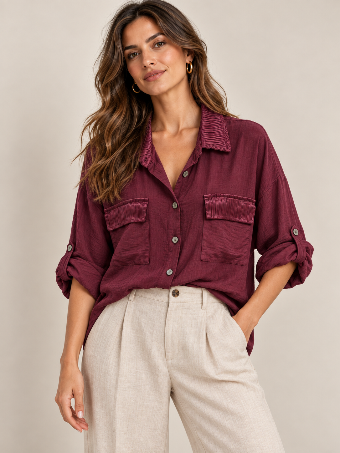 CAMISA CUELLO SATEN SIDNEY