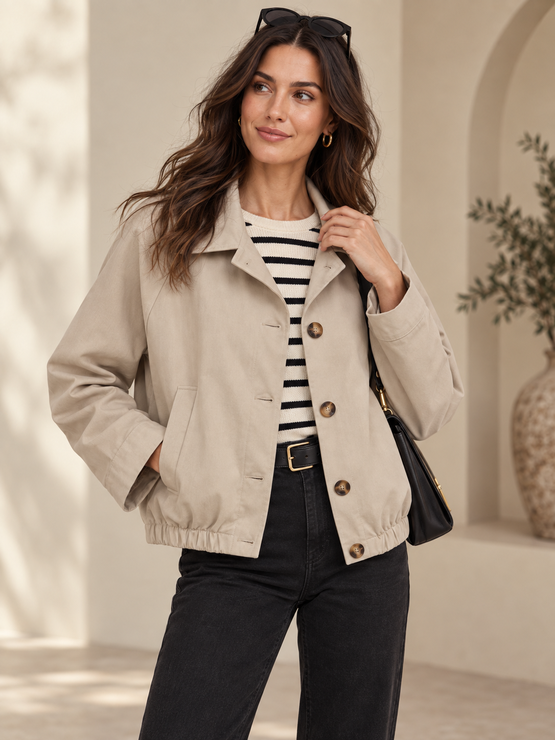 BOMBER BOTONES OLIVIA