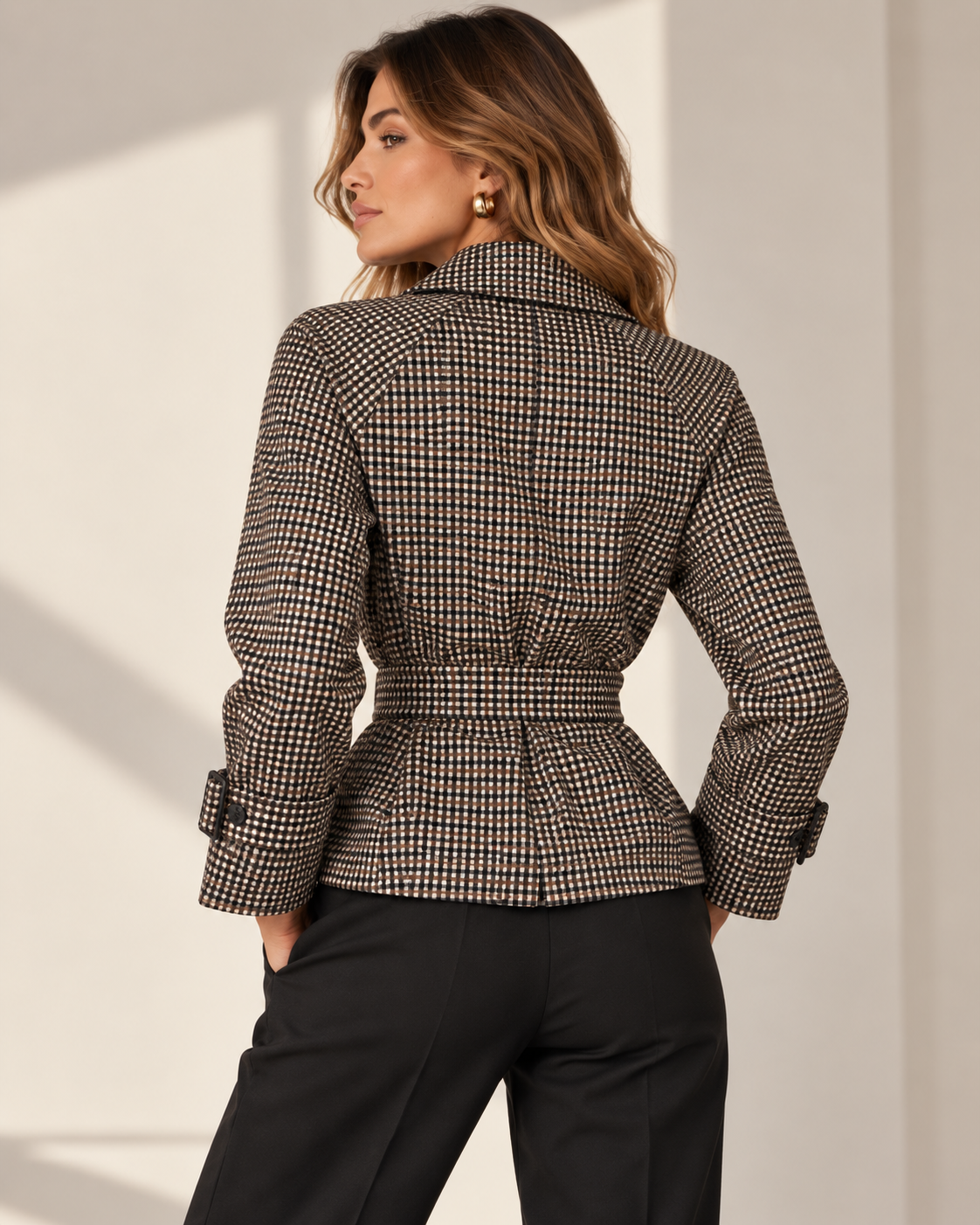 CHAQUETA CUADROS LIGERA