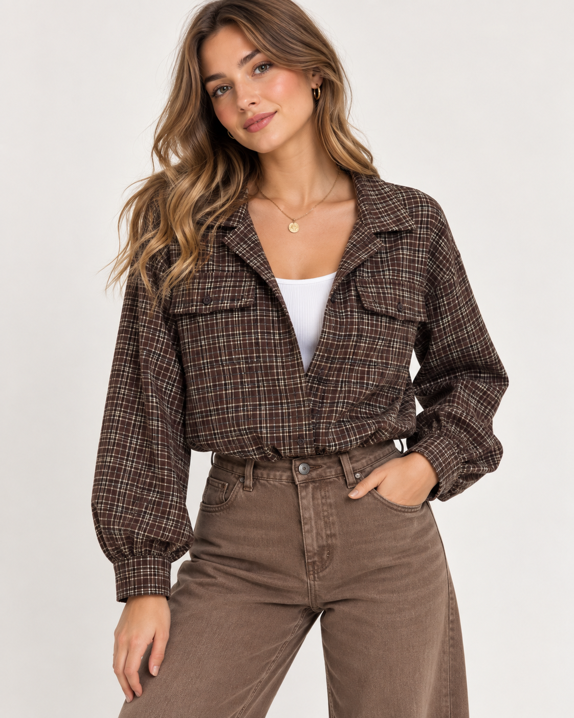 BOMBER CUADROS CON CAMISETA