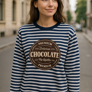 SUDADERA RAYAS CHOCOLATE