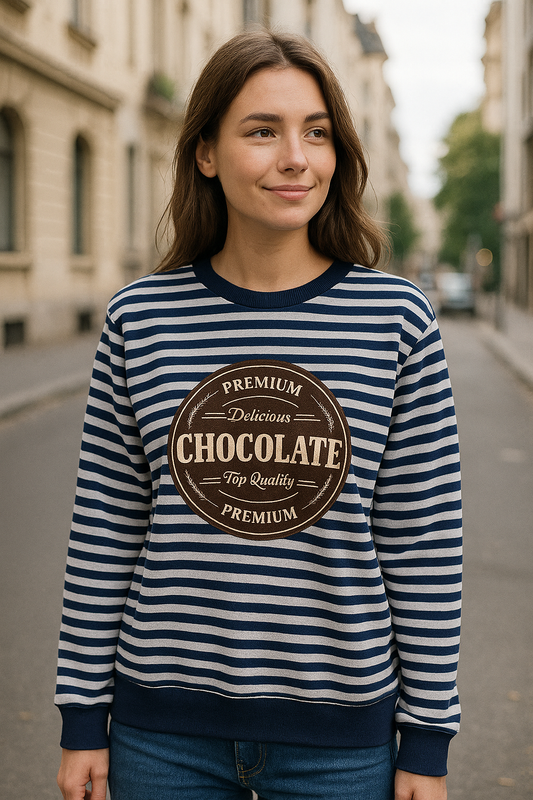 SUDADERA RAYAS CHOCOLATE