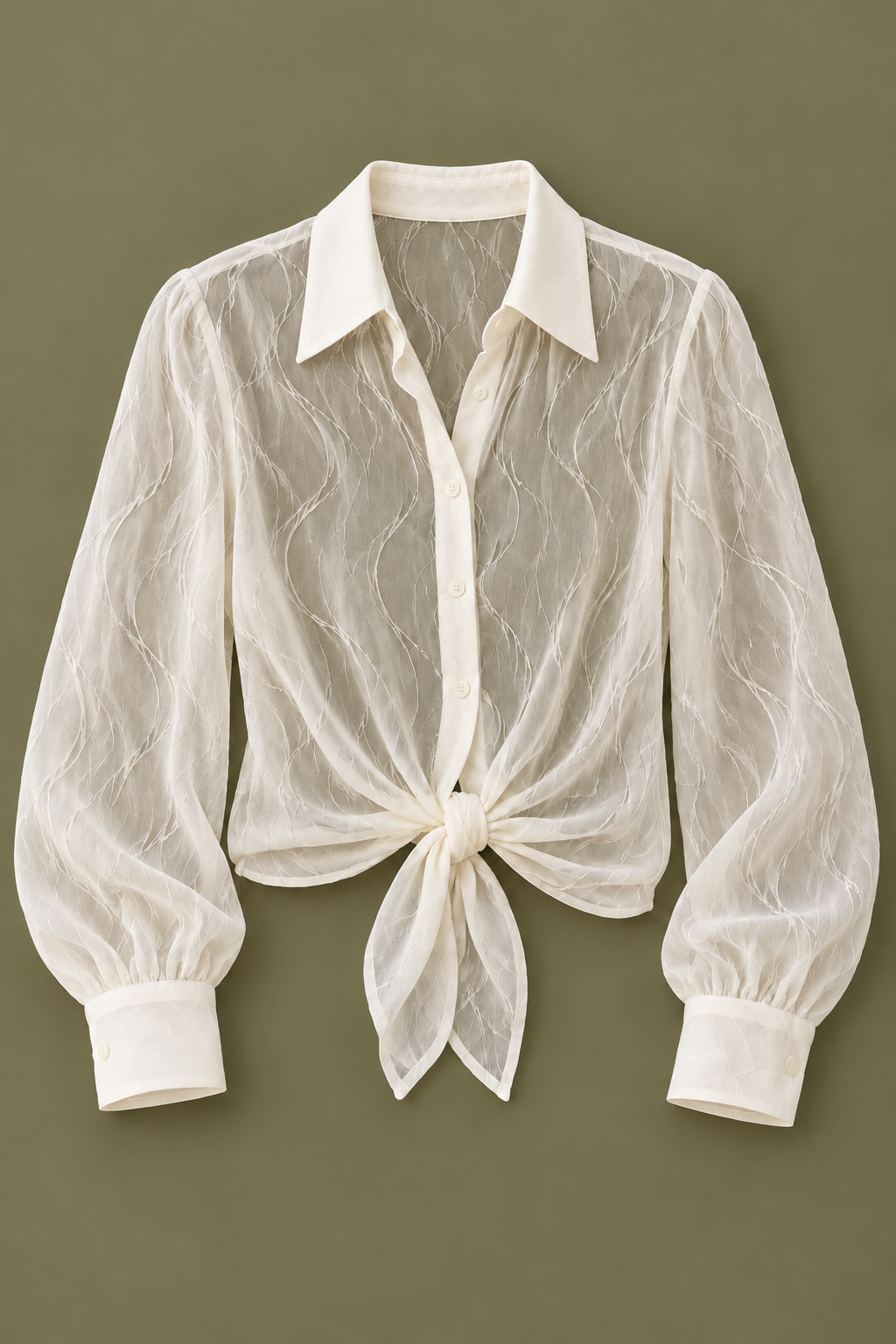 CAMISA MANGA LARGA ONDAS