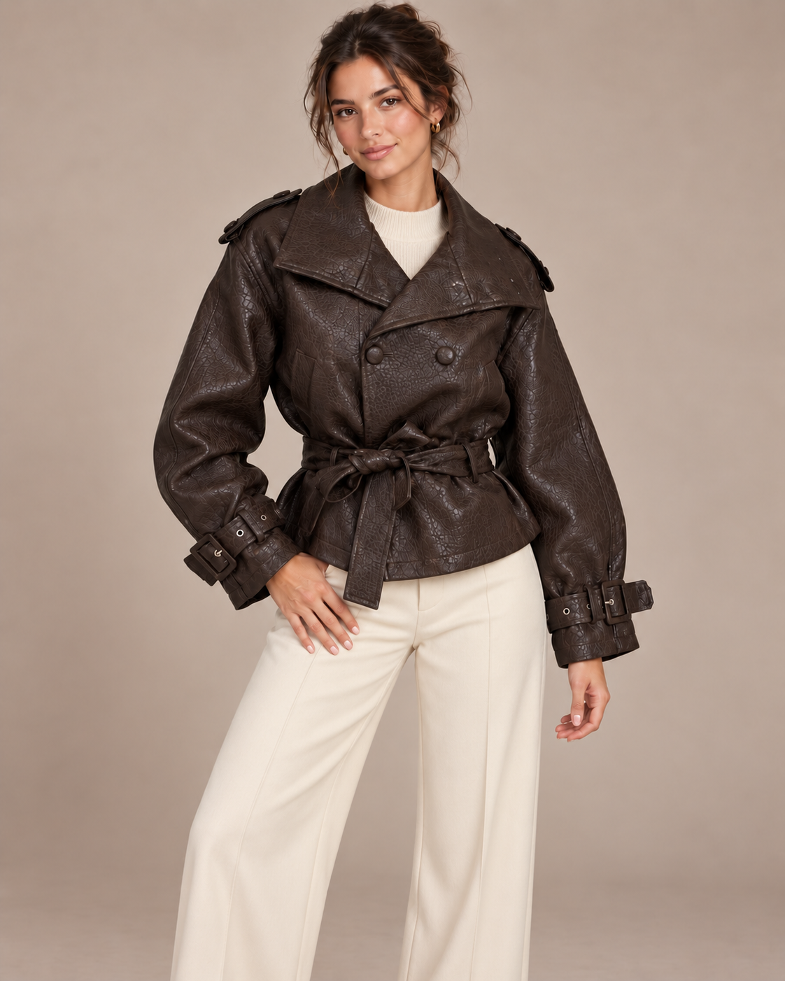 CHAQUETA POLIPIEL GRANULADA