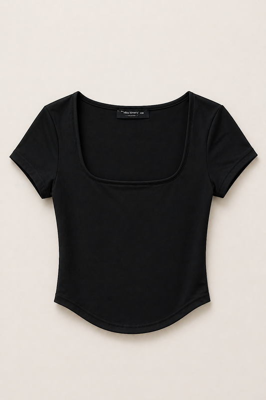 TOP MANGA CORTA ESCOTE CUADRADO