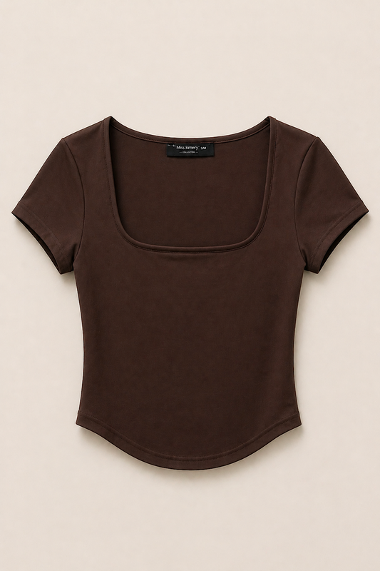 TOP MANGA CORTA ESCOTE CUADRADO