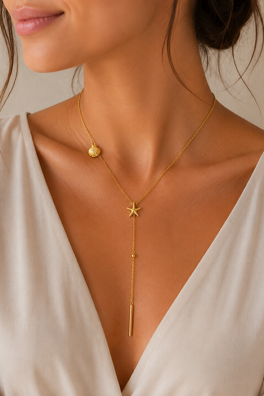 COLLAR ACERO ESTRELLA MARINA
