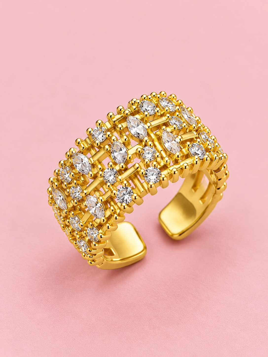 Anillo rejilla cristales